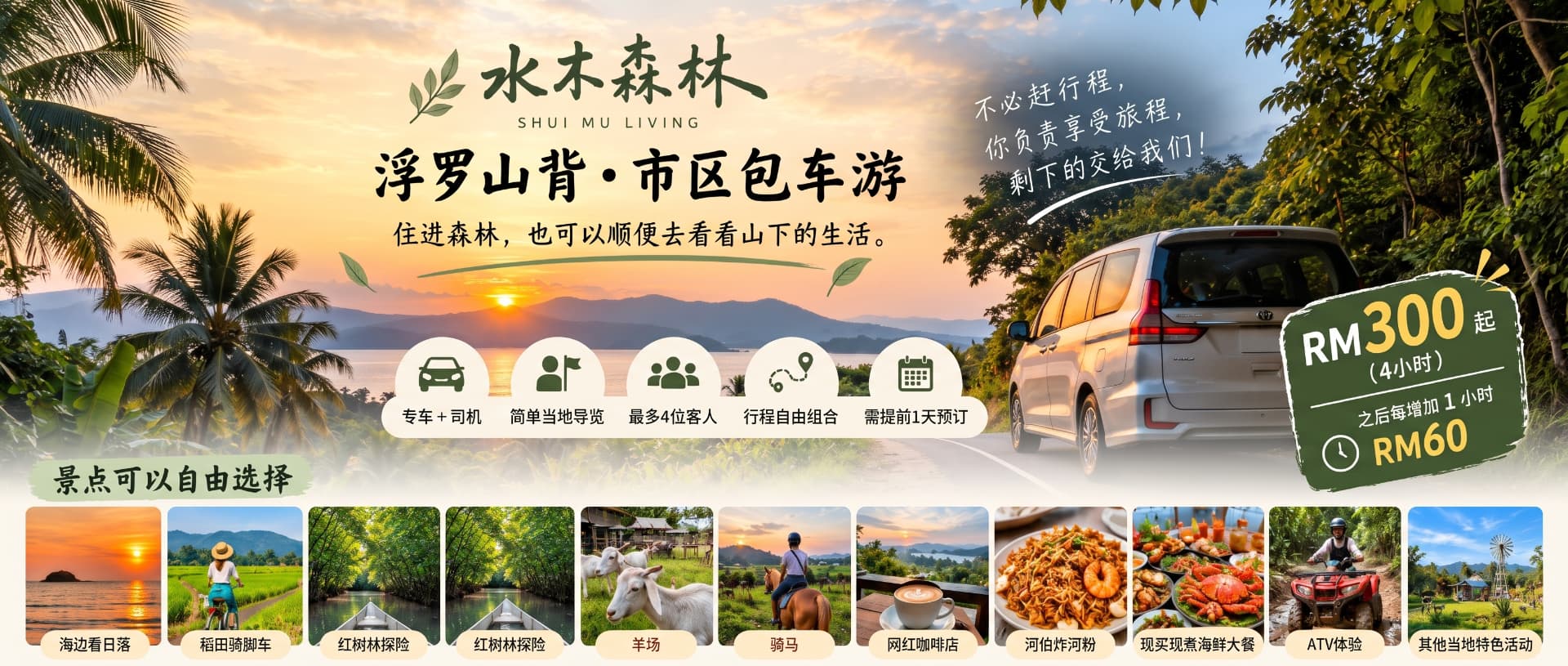 Balik Pulau & downtown private charter tour design